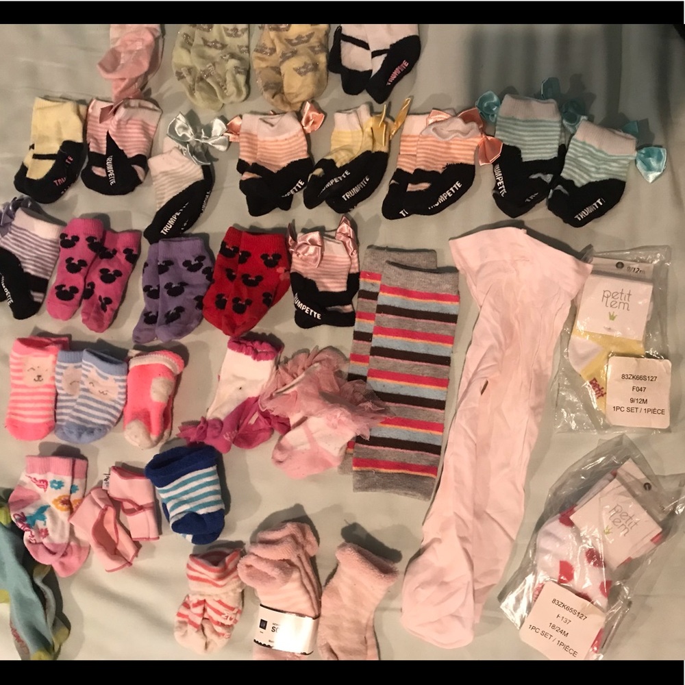 Huge lot‎ of baby socks Trumpette Mickey zutano
